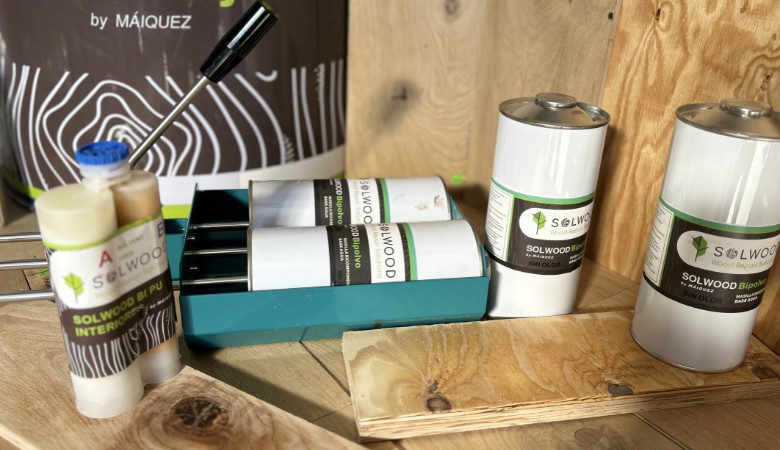 Masilla epoxi bicomponente para madera